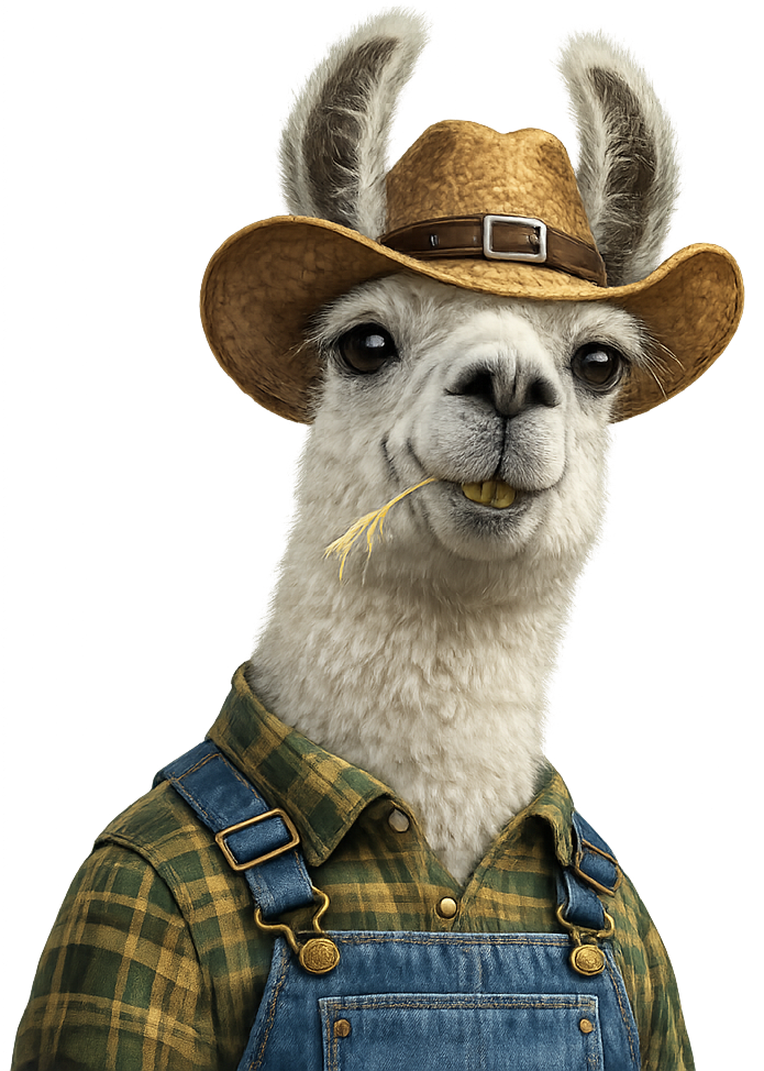 Homer the llama, Chandelle Park's farm stay assistant