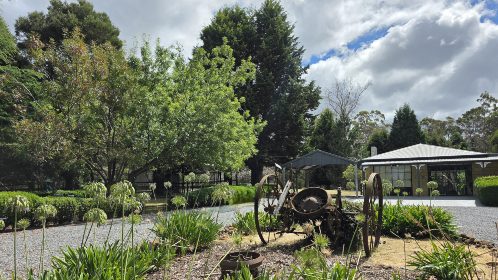 Garden Studio outlook at Chandelle Park Farm Stay